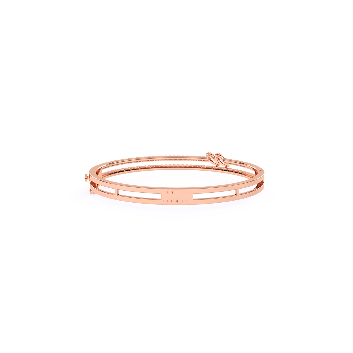 Stackable Two Row Round Diamond Bracelet